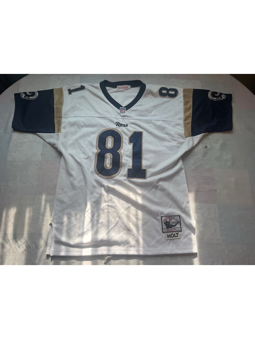Mitchell & Ness Torry Holt Rams #81 Jersey Sz 48 -0003